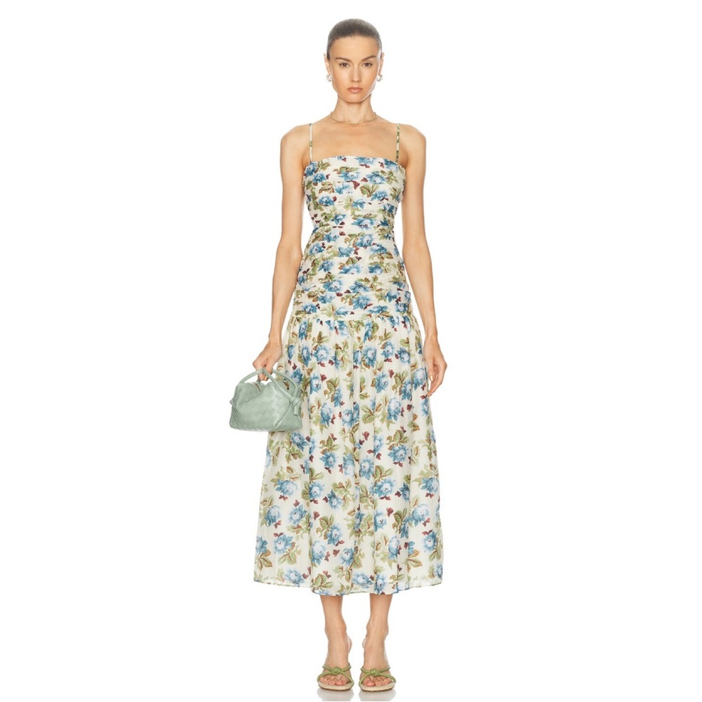 Posse Raquel floral cotton silk dress
